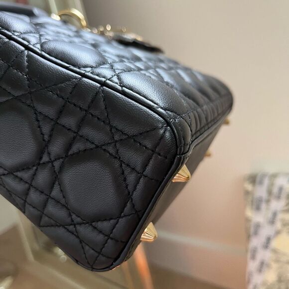 100% authentic Dior lady dior small 3 badge my abc black GHW - Picture 7 of 12